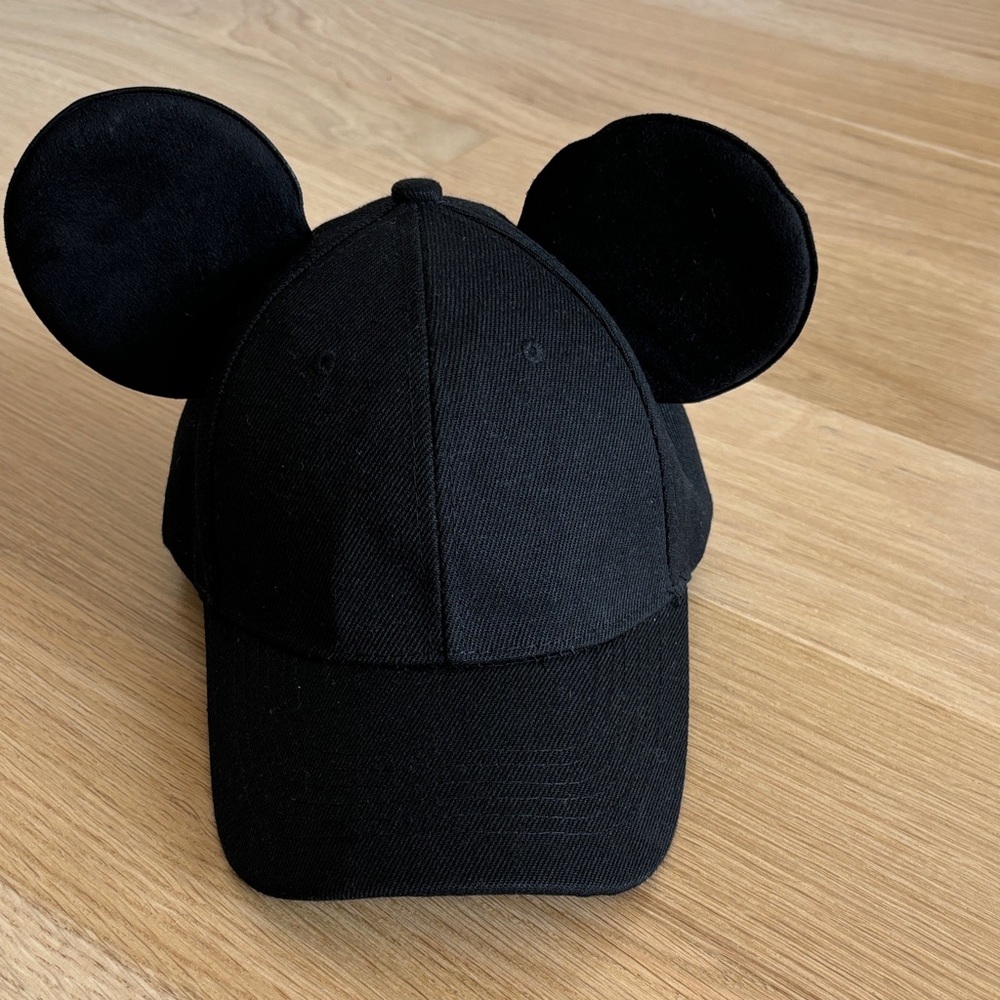 Children’s Black Mickey Mouse Ear Cap